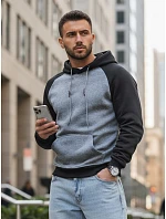 Pánská tmavě šedá mikina FashionStreet BX5489