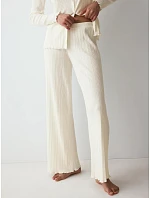 Versatile Rib Straight Trousers - Silk White - TRIUMPH Silk White - TRIUMPH