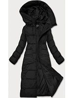 Pikowana długa kurtka zimowa damska czarna model 21247824 - Libland Pikowana długa kurtka zimowa damska czarna model 21247824 - Libland