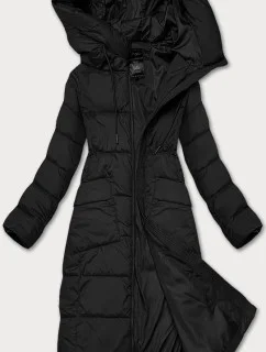 Černá dlouhá dámská zimní prošívaná bunda Libland (7767)