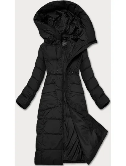 Černá dlouhá dámská zimní prošívaná bunda Libland (7767)