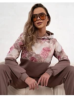 Sportovní souprava s květinovým motivem cappuccino model 22049183 - Moon