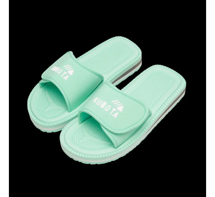 Klapky na suchý zip Kubota klasické pastelově zelené K25SS-100-001-17-1