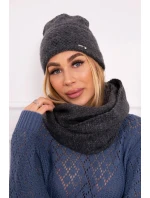 Dámská souprava s mohérem Pearl model 22103997 graphite - K-Fashion Dámská souprava s mohérem Pearl model 22103997 graphite - K-Fashion