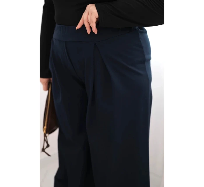 Dámské kalhoty Plus Size s širokými nohavicemi a model 21728703 - K-Fashion