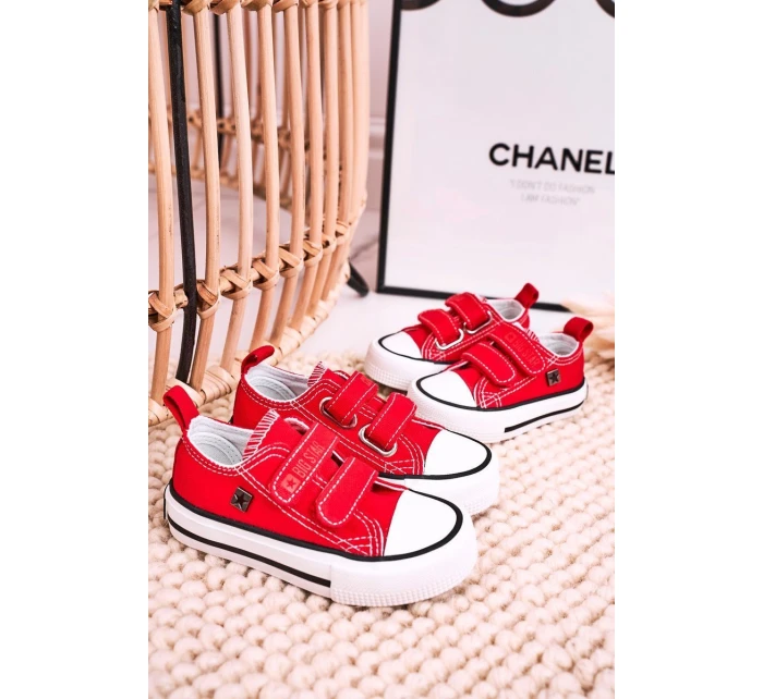 Dětské Tenisky Na Suchý Zip BIG STAR HH374202 červené Dětské Tenisky Na Suchý Zip BIG STAR HH374202 červené