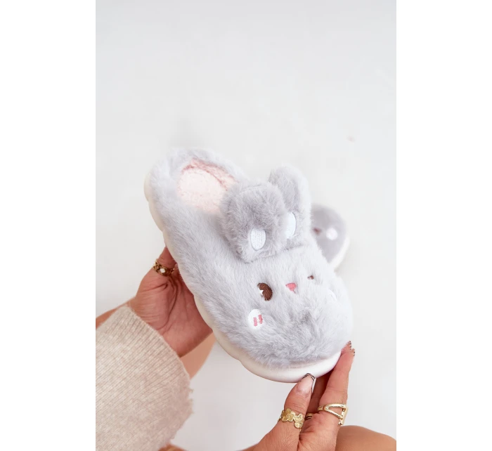 Bavlněné Pantofle S Světle Šedé model 21680739 - Boto Bavlněné Pantofle S Světle Šedé model 21680739 - Boto