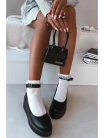 Dámské polobotky na platformě s páskem Černé model 21937796 - Boto