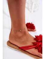 Dámské žabky s látkovým ornamentem Červené Eviana Dámské žabky s látkovým ornamentem Červené Eviana