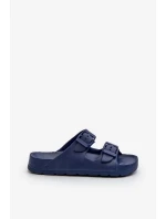 Lehké chlapecké pěnové pantofle s přezkami tmavě modrá Adirnaca Lehké chlapecké pěnové pantofle s přezkami tmavě modrá Adirnaca
