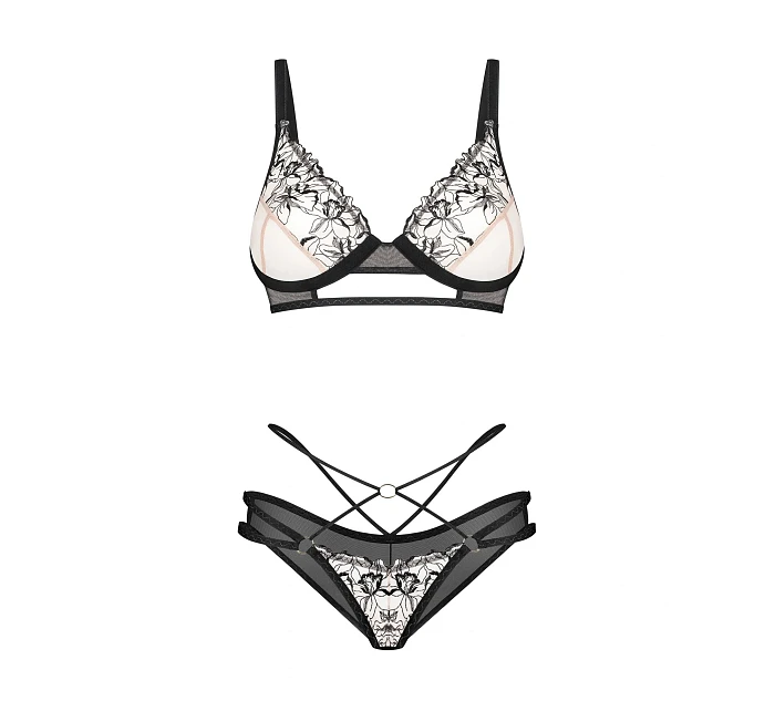 Dámský set Set béžový model 22097959 - Obsessive Dámský set Set béžový model 22097959 - Obsessive