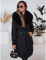 Dámská prošívaná zimní bunda s kožešinou černá Dstreet model 21991246 - FashionStreet