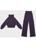 Fialový casual komplet s kalhotami typu cargo model 18875854 - LHD Fialový casual komplet s kalhotami typu cargo model 18875854 - LHD