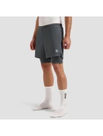 Rogelli pánské šortky 2 v 1 ESSENTIAL šedá L