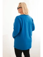 Dámská blůza Plus Size s výstřihem do V a dlouhým rukávem model 21399793 - K-Fashion Dámská blůza Plus Size s výstřihem do V a dlouhým rukávem model 21399793 - K-Fashion