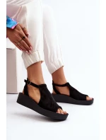 Zazoo 2914 Dámské sandály z semiše Černé