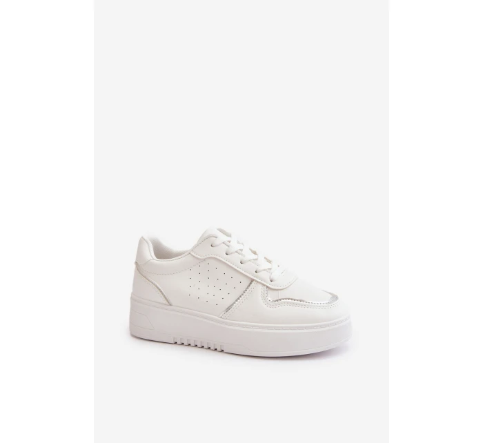 Dámské Tenisky Na Platformě S Dekorativním Šněrováním Bílé model 21667752 - Boto Dámské Tenisky Na Platformě S Dekorativním Šněrováním Bílé model 21667752 - Boto