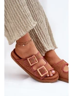 Dámské Sandały S Přezkami A Dekorativním Hnědé model 21696590 - Boto Dámské Sandały S Přezkami A Dekorativním Hnědé model 21696590 - Boto