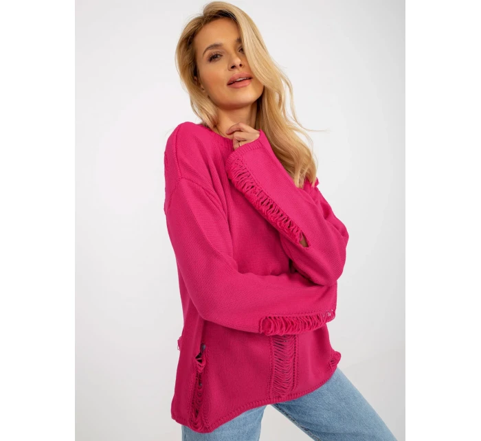 Dámský svetr BA SW 8043 .08X fuchsiová - FPrice Dámský svetr BA SW 8043 .08X fuchsiová - FPrice