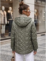 Kurtka damska przejściowa z odpinanym kapturem zielona model 22358073 - FashionStreet Kurtka damska przejściowa z odpinanym kapturem zielona model 22358073 - FashionStreet