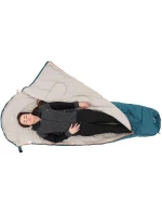 MUMIA TURISTICKÉ POSTELE XXL 230x80/50 cm MODRÉ ČERVENÉ LÍSTKY