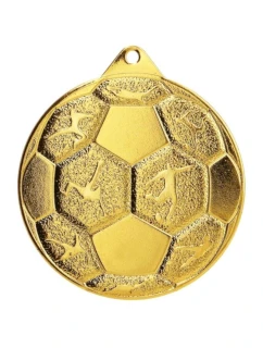 OCELOVÁ FOTBALOVÁ MEDAILE FI 50 MMC8850/G - ZLATÁ