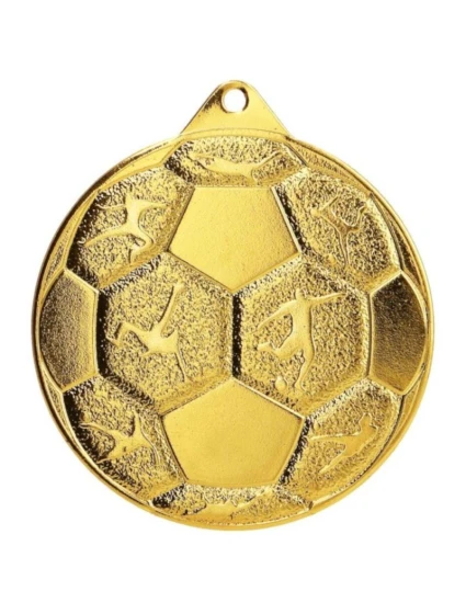 OCELOVÁ FOTBALOVÁ MEDAILE FI 50 MMC8850/G - ZLATÁ