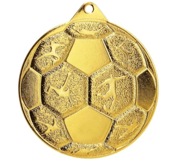 OCELOVÁ FOTBALOVÁ MEDAILE FI 50 MMC8850/G - ZLATÁ