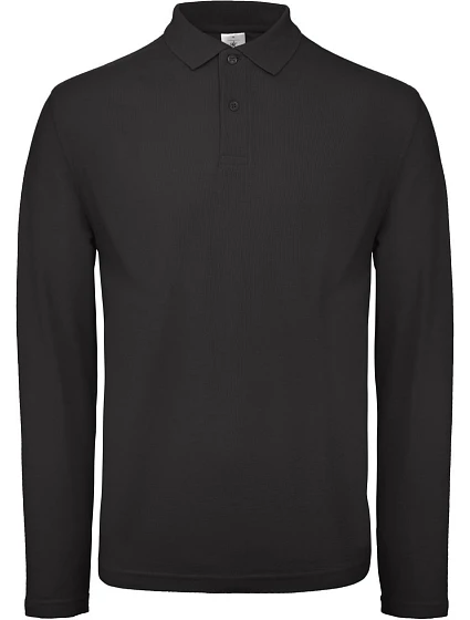 B&C ID.001 LSL Pánské piqué polo s dlouhým rukávem 01.0I12 black B&C ID.001 LSL Pánské piqué polo s dlouhým rukávem 01.0I12 black