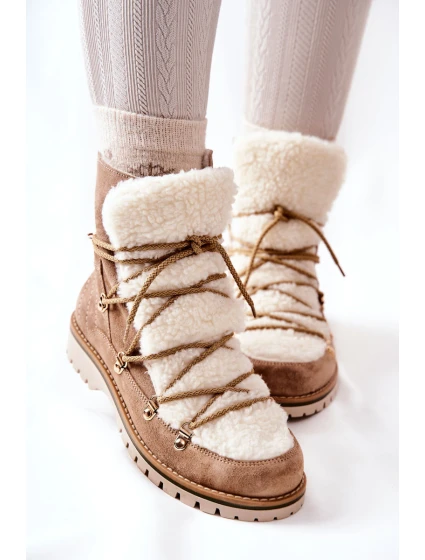 Zateplené boty Trapper Béžove model 21569580 - Boto