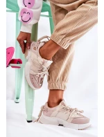 Dámské Tenisky Sportovní Boty Béžove model 21588026 - Boto Dámské Tenisky Sportovní Boty Béžove model 21588026 - Boto