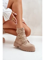 Zateplené dámské boty se zdobením béžové Ciascia Zateplené dámské boty se zdobením béžové Ciascia