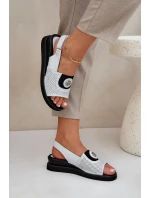 Dámské sandály na klínu stříbrné Isnnoria Dámské sandály na klínu stříbrné Isnnoria