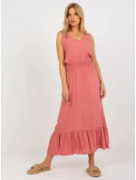 Šaty D73761R30391A tmavě růžové