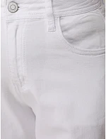 Jeansy damskie fit z wysokim stanem białe model 22102007 - FashionStreet