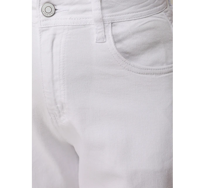 Jeansy damskie fit z wysokim stanem białe model 22102007 - FashionStreet
