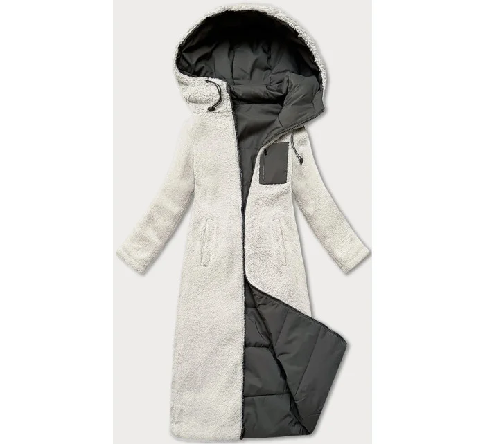 Oboustranná zimní bunda v army barvě s kožešinou model 21247757 - J.STYLE