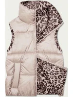 Perleťově růžovo-panteří oboustranná krátká vesta S'West (B8346-51) Perleťově růžovo-panteří oboustranná krátká vesta S'West (B8346-51)