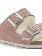 Birkenstock Arizona Suede Leather Shearling Pink Clay LAF insulated žabky úzké (1023258) dámské Birkenstock Arizona Suede Leather Shearling Pink Clay LAF insulated žabky úzké (1023258) dámské