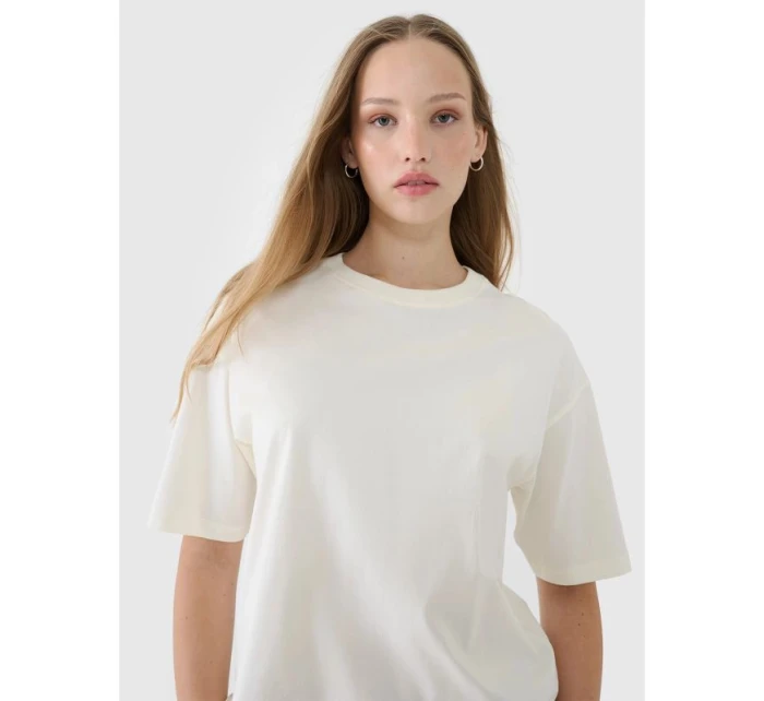 Dámské hladké tričko oversize model 21436828 - 4F