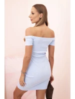 Dámská bavlněná španělská sukýnka s krátkým rukávem modrá Dámská bavlněná španělská sukýnka s krátkým rukávem modrá