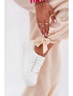 Dámské Krajkové Tenisky Big Star RR274747 Bílé