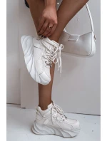 Dámské tenisky přírodní kůže  bílá model 21711773 - Goe