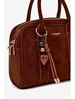 Kufříková Eko Semišová Kabelka s Přívěskem Camel Sorielle