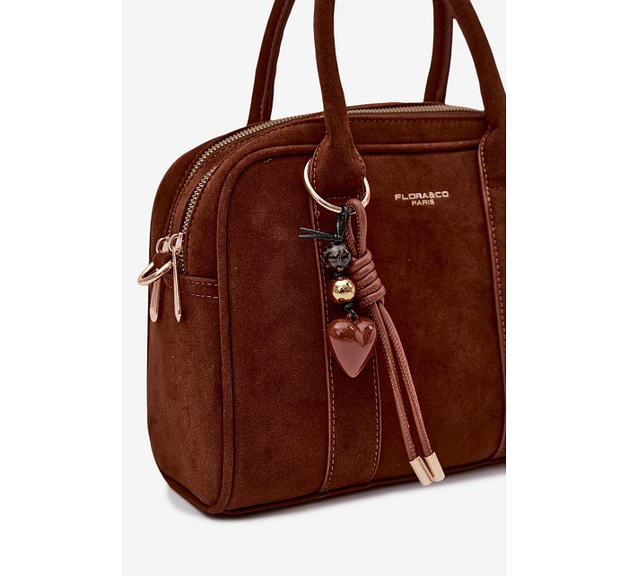 Kufříková Eko Semišová Kabelka s Přívěskem Camel Sorielle