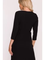 model 21470715 Šaty s volánkem černé - STYLOVE