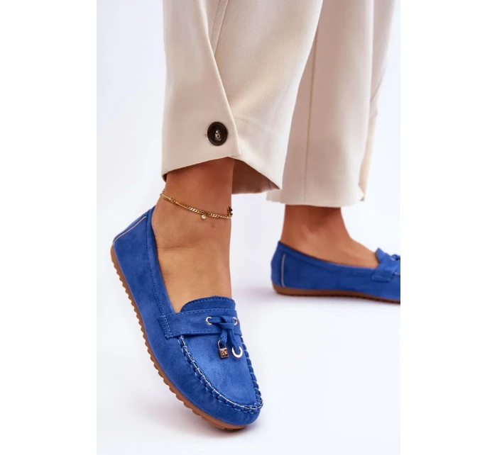 Klasické semišové mokasíny Modre Good Time