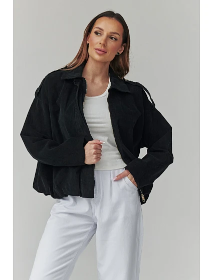 hřejivá kordová bunda model 225693 Makadamia