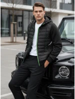 Pánská prošívaná bunda černá FashionStreet TX4394