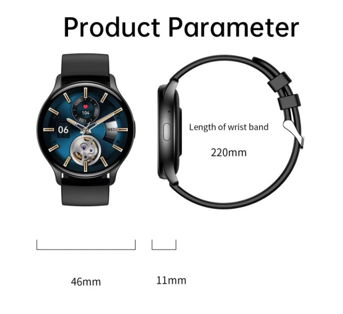 Chytré hodinky RUBICON RNCF11 Black SMARUB240